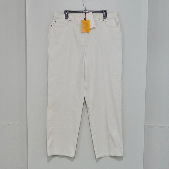 COMFORT WAIST HI RISE JEANS SIZE 16 ELASTIC SIDES - Picture 3 of 11